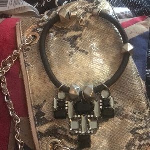 Black charcoal necklace